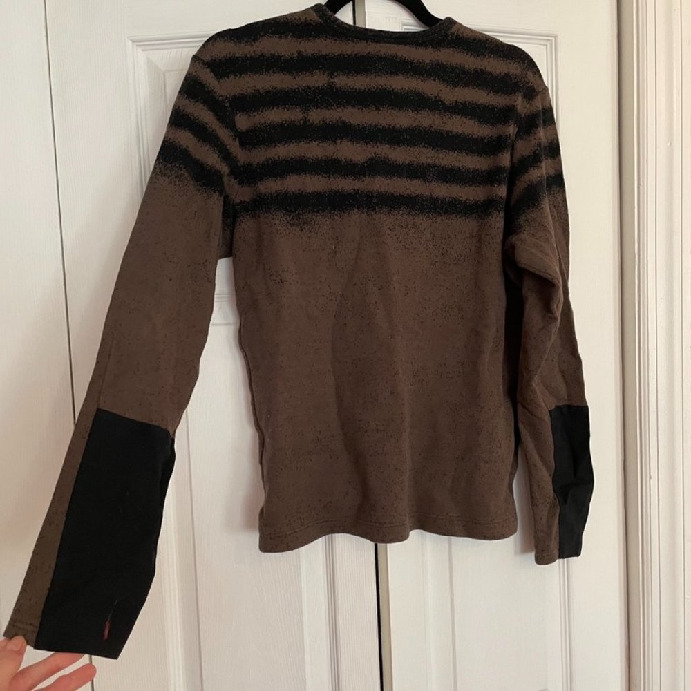 Stephan Schneider Striped Black and Brown Sweater